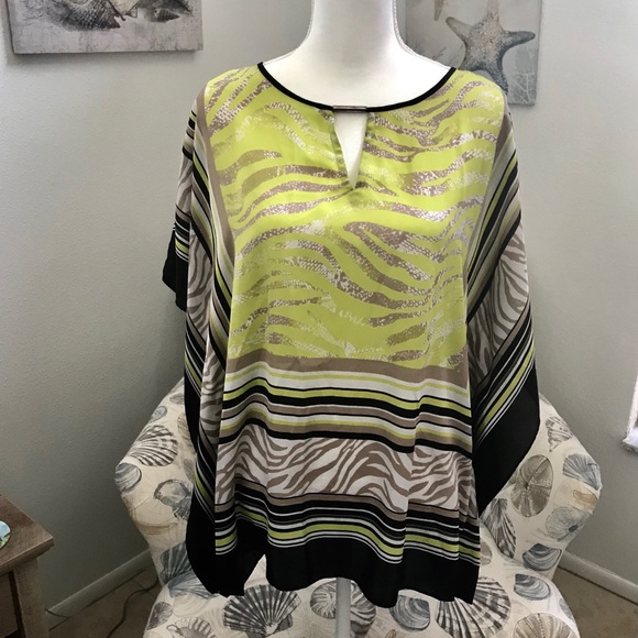 Dana Buchman Tops - Dana Buchman Animal Print Square Blouse Top